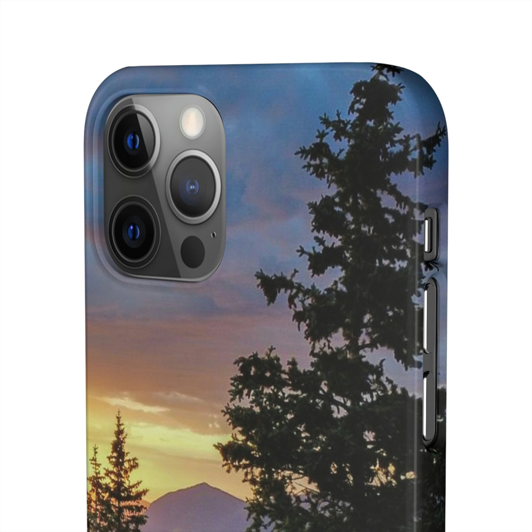 Rainy Sunset Through the Trees - Phone Case