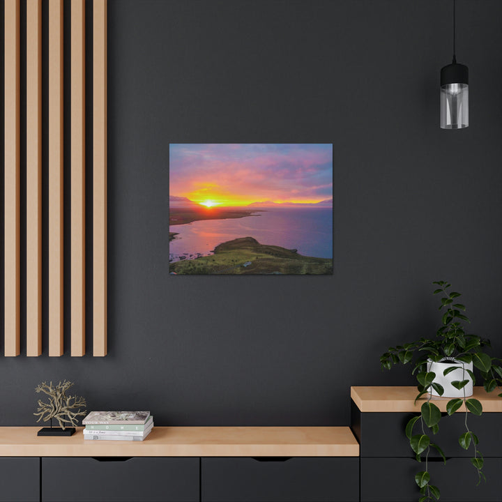 Sunset Over the Fjord Part 1 - Canvas