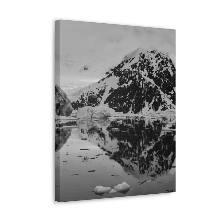 Reflected Calm in Black and White - Canvas