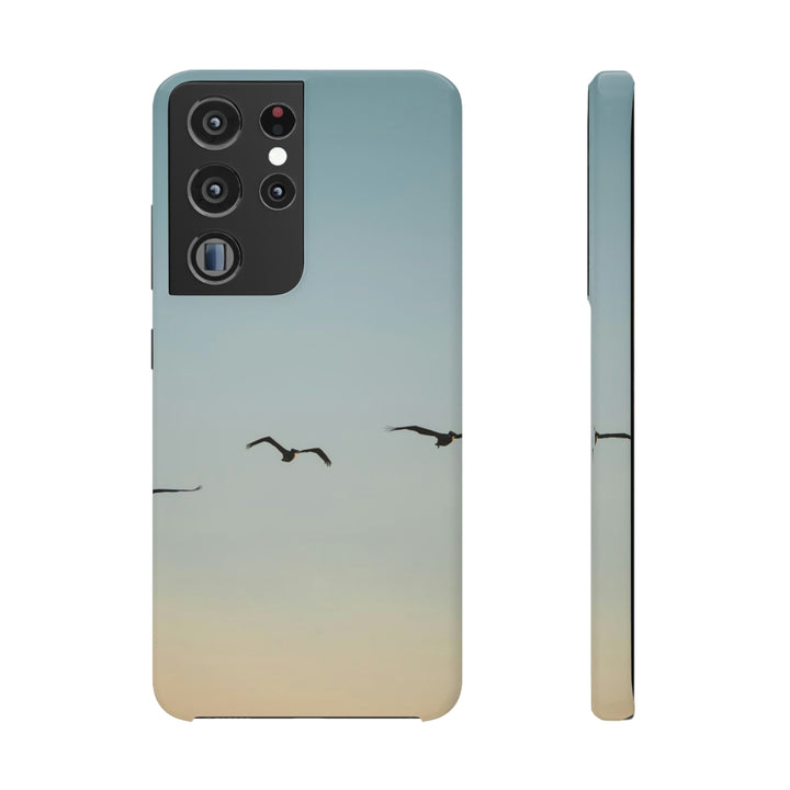 Brown Pelicans in Flight - Phone Case