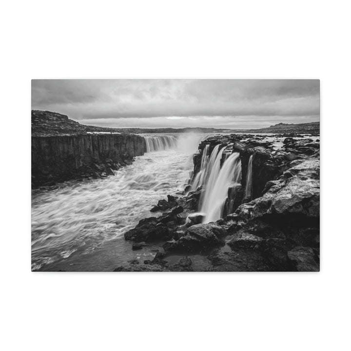 Selfoss in Black and White - Canvas