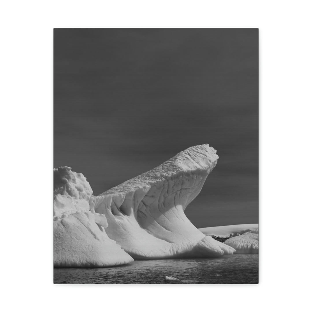 The Angles of an Iceberg in Black and White - Canvas