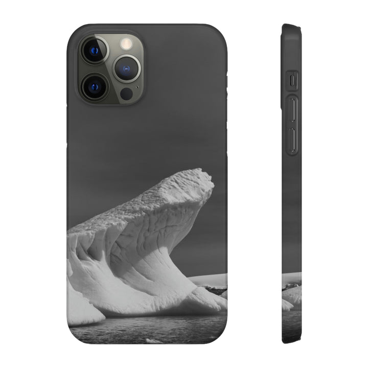 The Angles of an Iceberg in Black and White - Phone Case