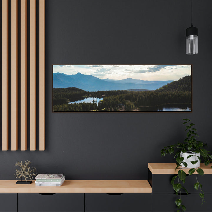 Cool Mountain Lakes - Canvas with Frame