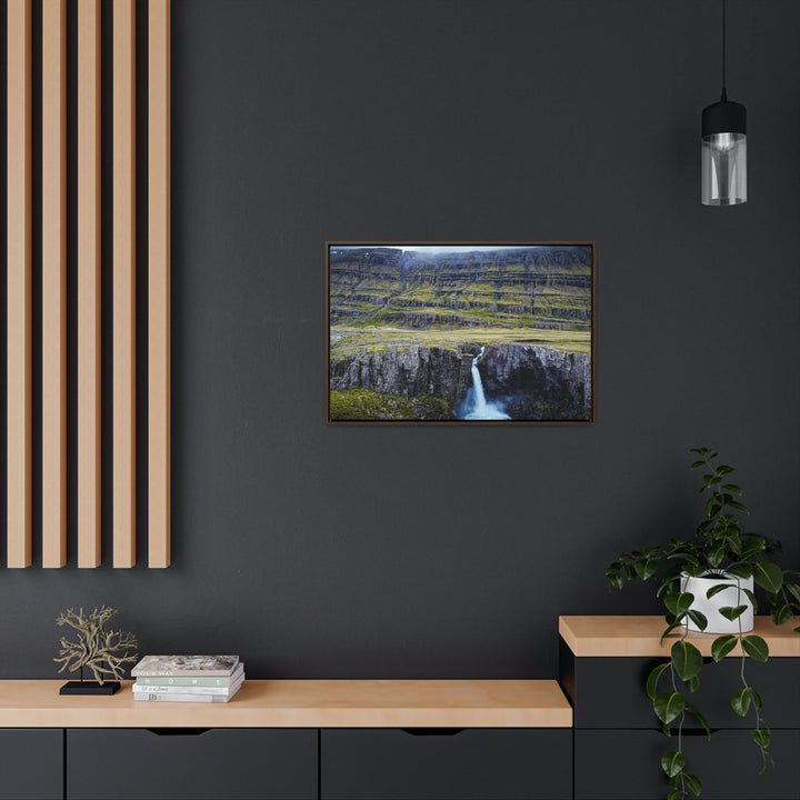 A Remote Waterfall - Canvas with Frame