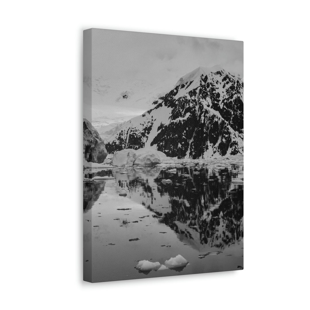 Reflected Calm in Black and White - Canvas