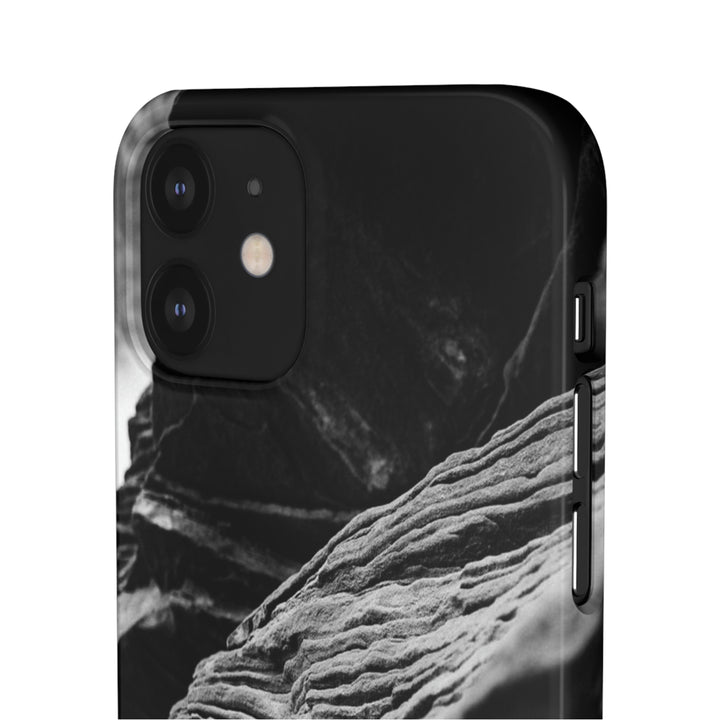 Layers of Rock in Black and White - Phone Case