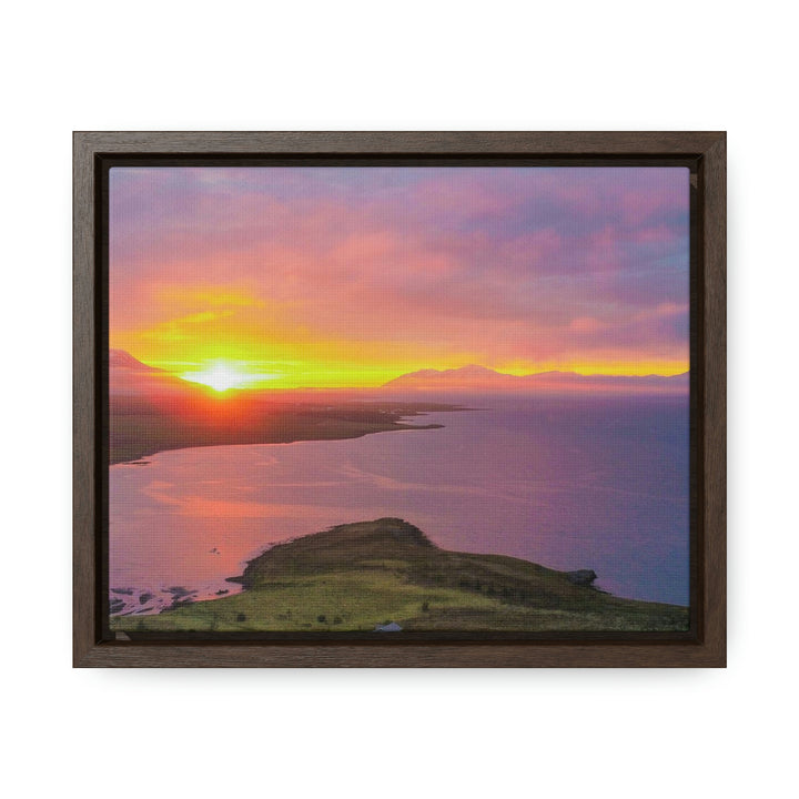 Sunset Over the Fjord Part 1 - Canvas with Frame