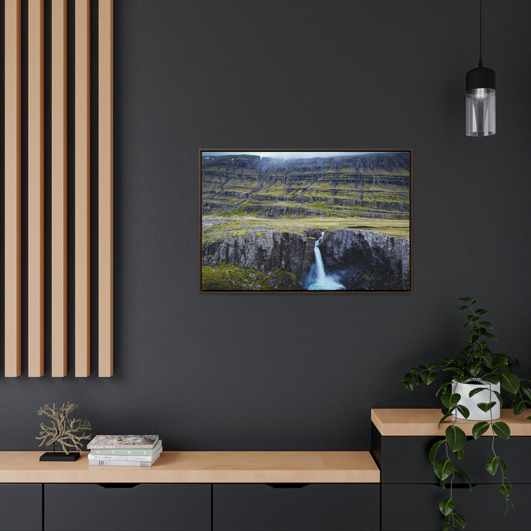 A Remote Waterfall - Canvas with Frame