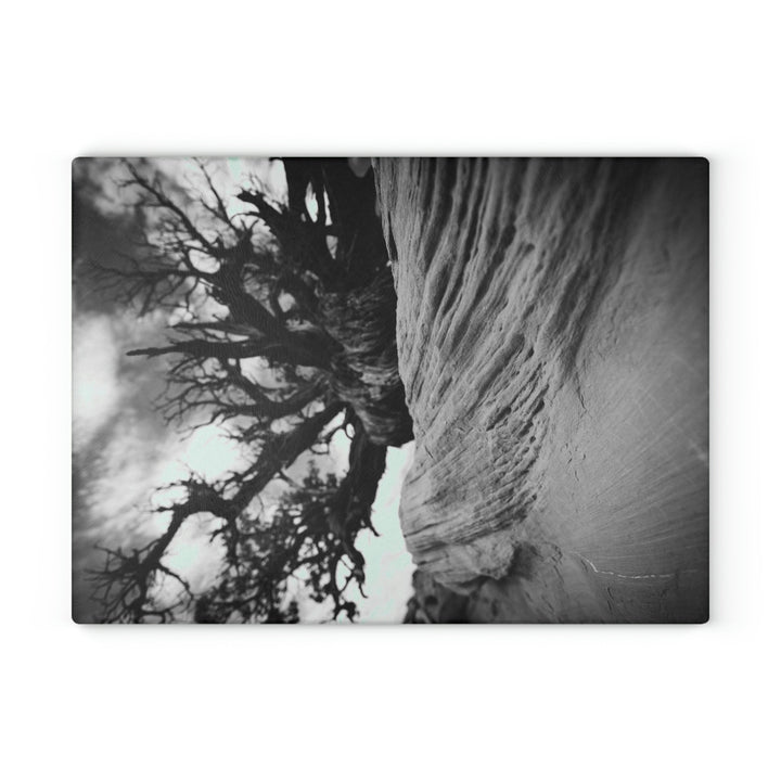 Desert Reach in Black and White - Glass Cutting Board - Visiting This World