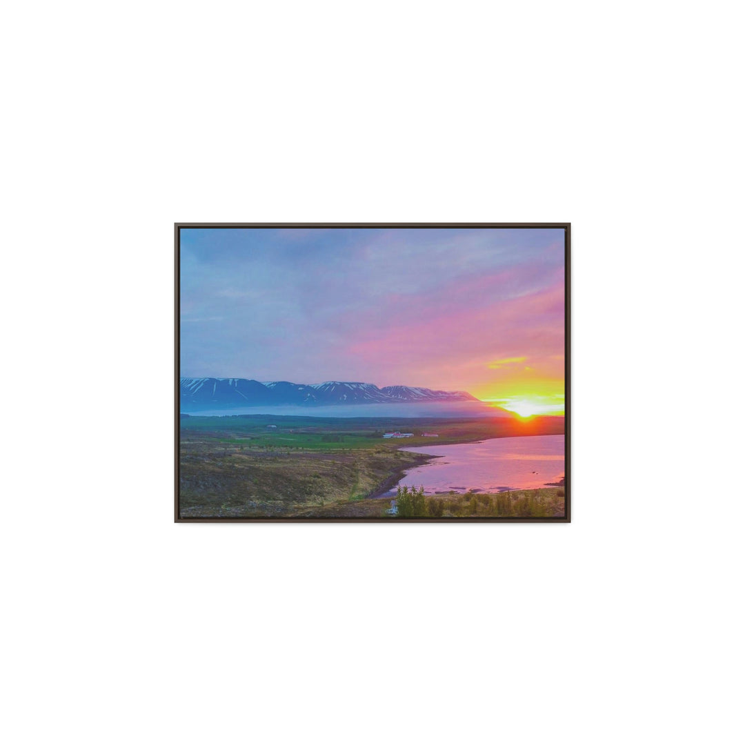 Sunset Over the Fjord Part 2 - Canvas with Frame