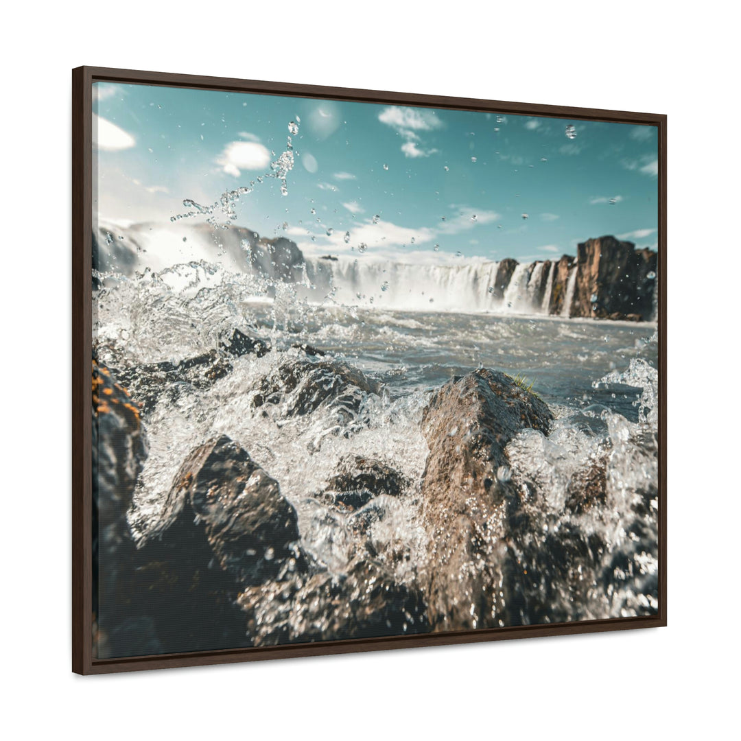 Goðafoss Splash - Canvas with Frame