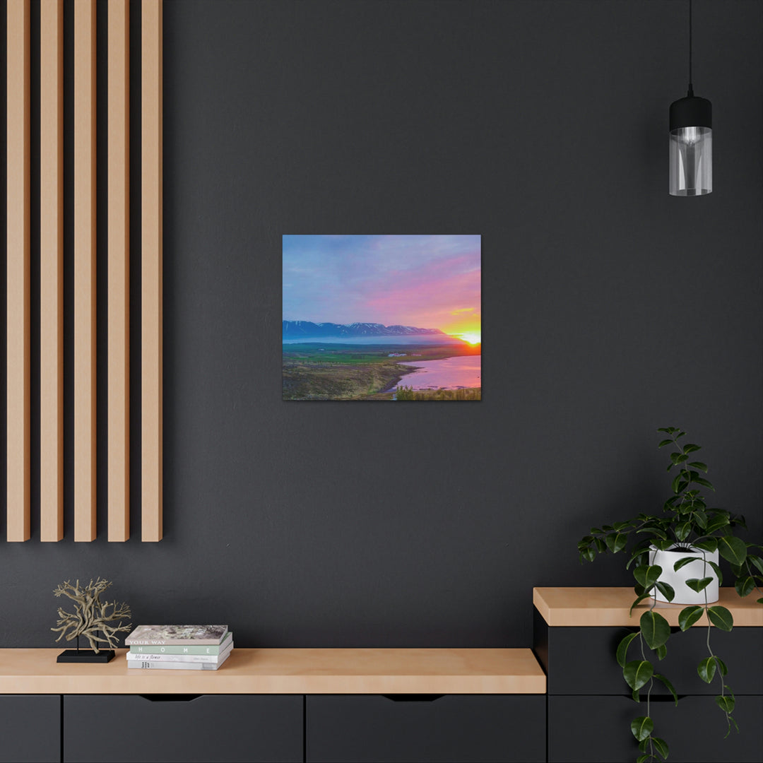 Sunset Over the Fjord Part 2 - Canvas