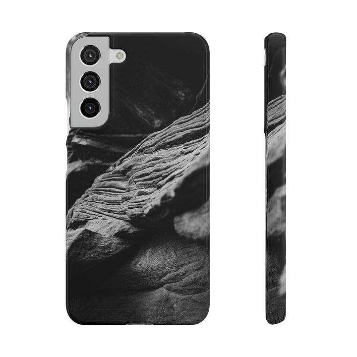 Layers of Rock in Black and White - Phone Case