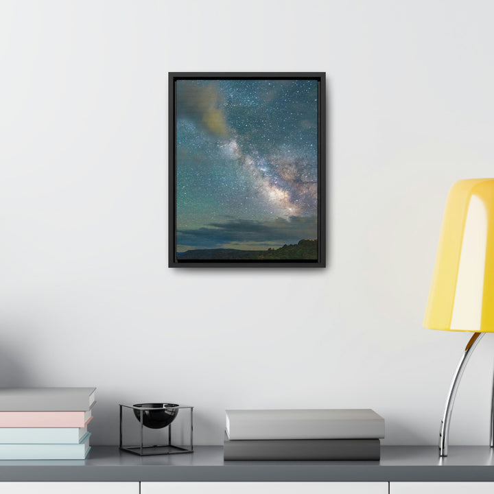 Milky Way Through the Clouds Part 1 - Canvas with Frame