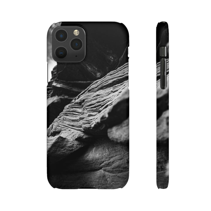 Layers of Rock in Black and White - Phone Case