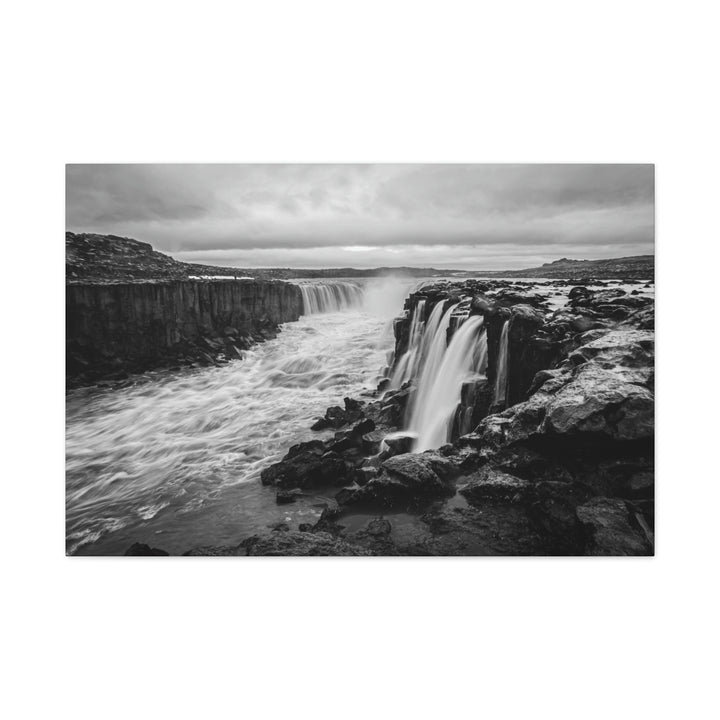 Selfoss in Black and White - Canvas