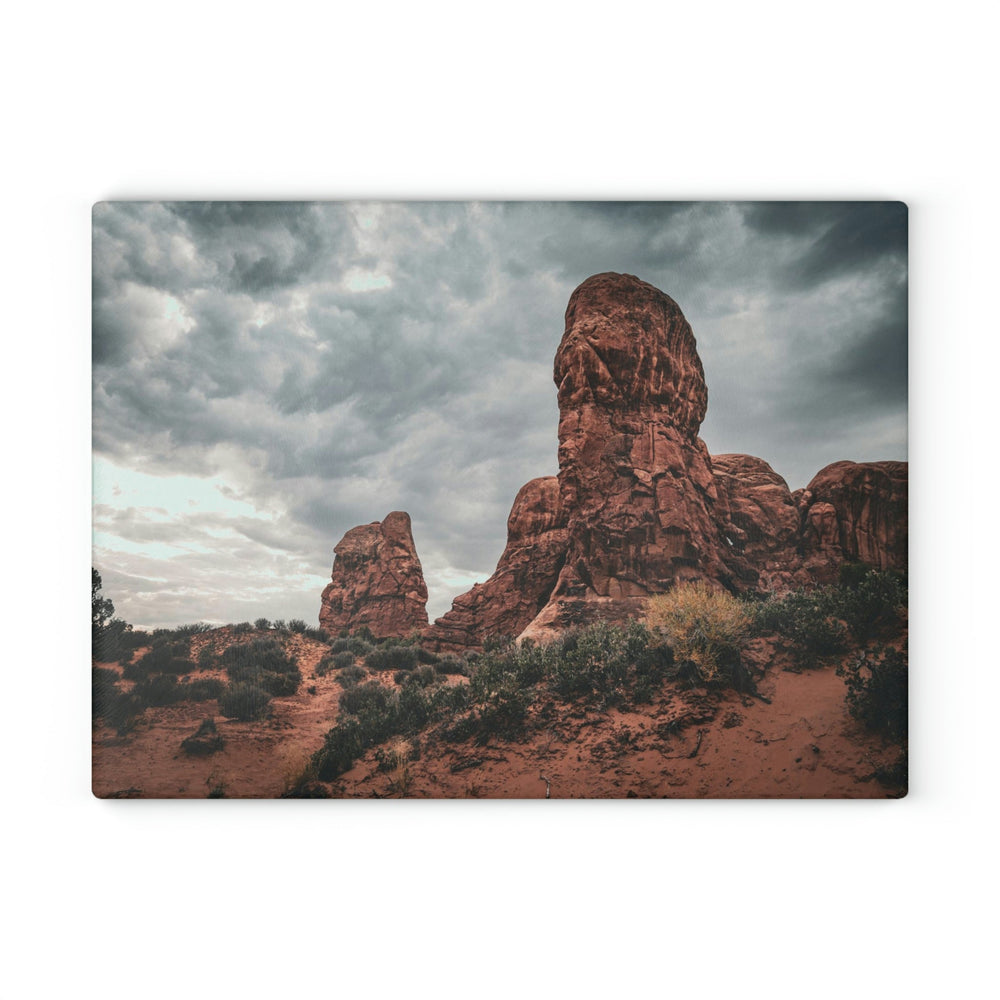 Dramatic Rocks - Glass Cutting Board - Visiting This World