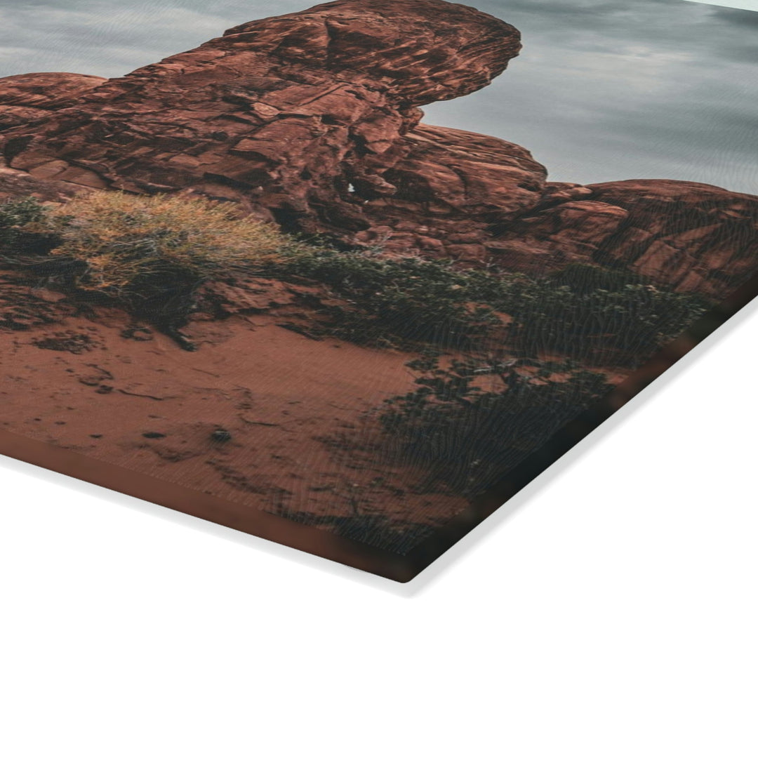 Dramatic Rocks - Glass Cutting Board - Visiting This World