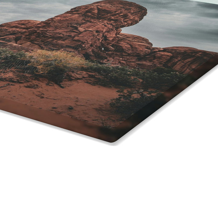 Dramatic Rocks - Glass Cutting Board - Visiting This World