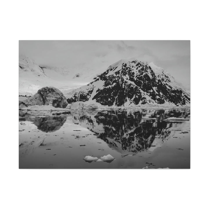 Reflected Calm in Black and White - Canvas