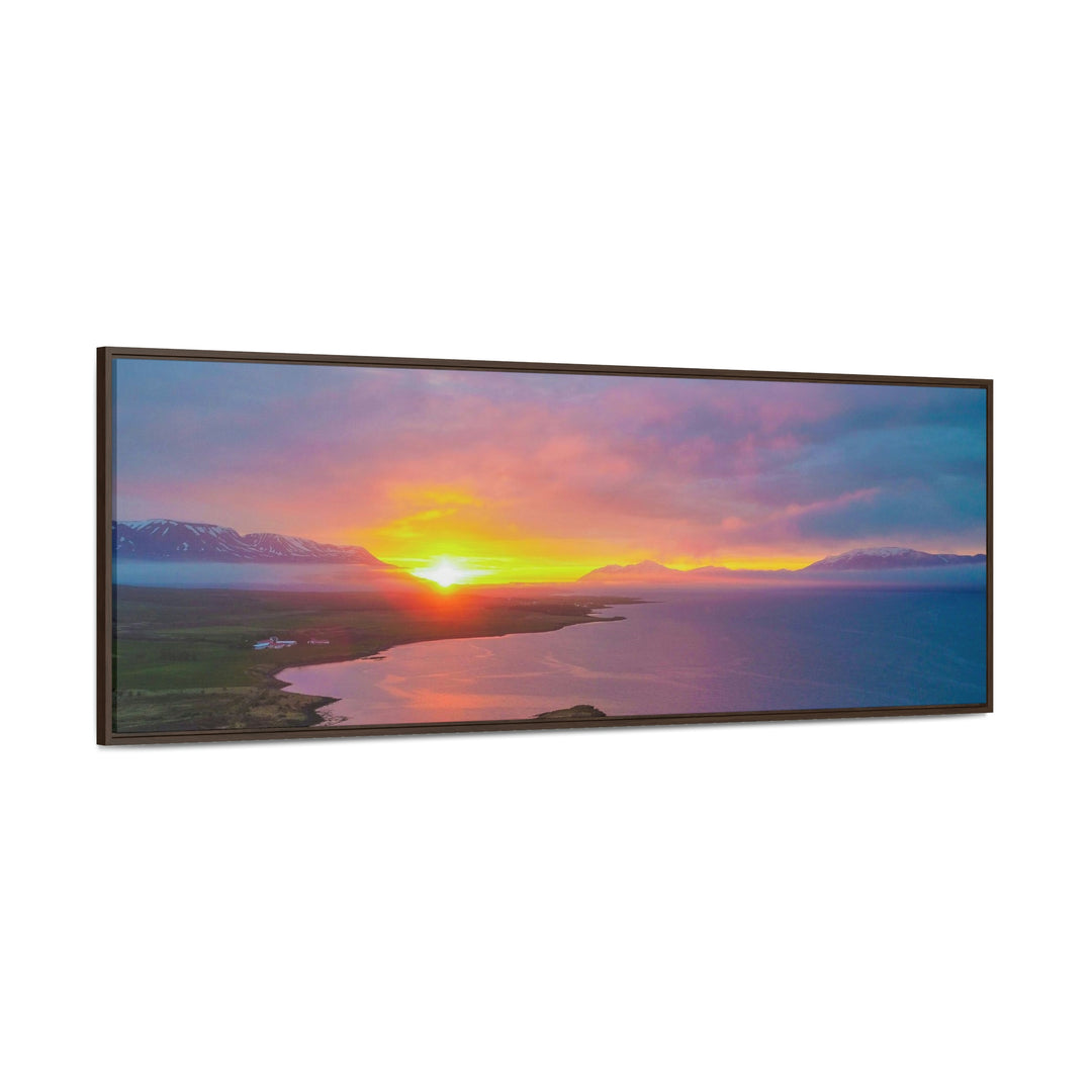 Sunset Over the Fjord Part 1 - Canvas with Frame