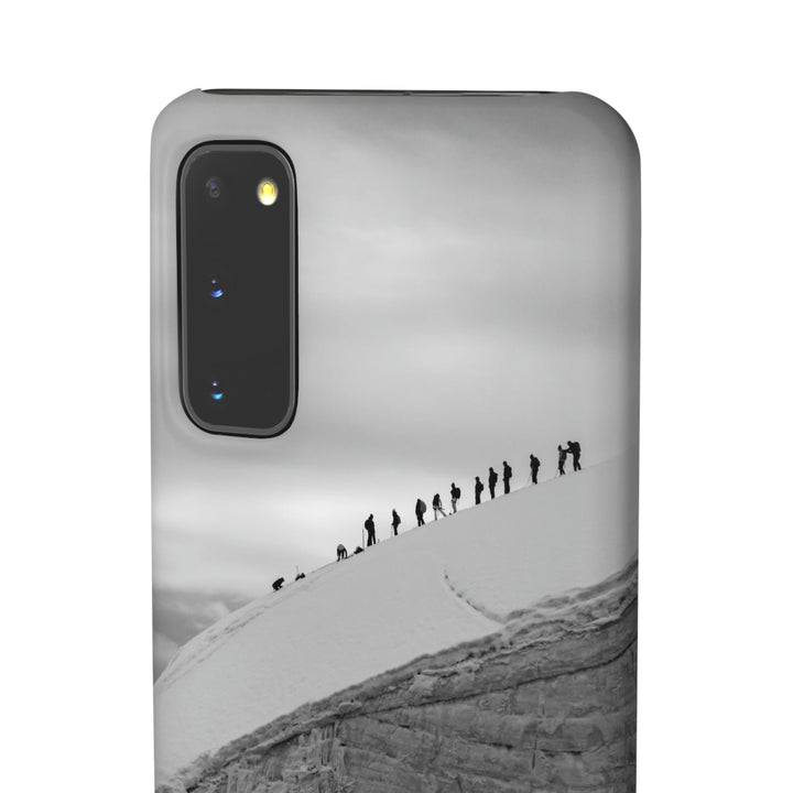 Preparing for the Climb in Black and White - Phone Case