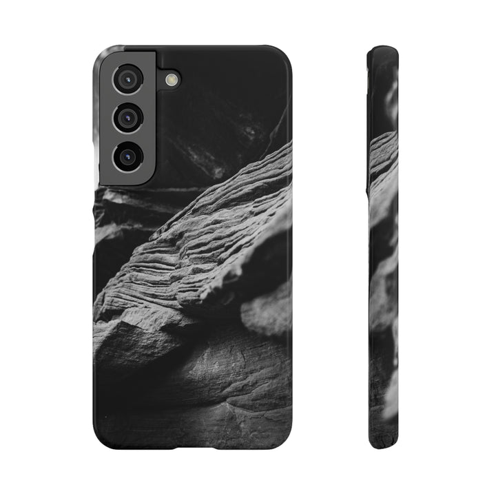 Layers of Rock in Black and White - Phone Case