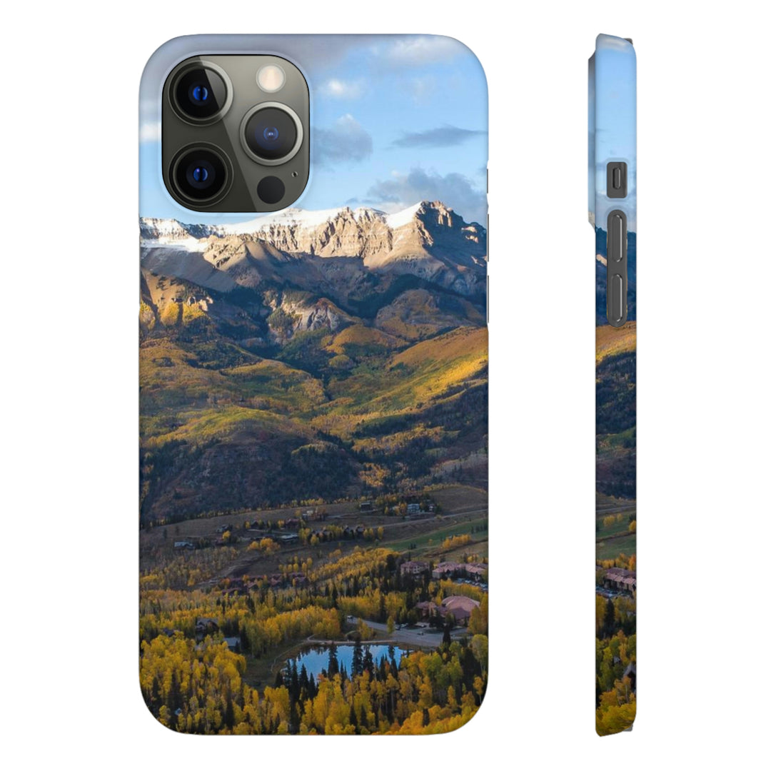 Glowing Mountainside - Phone Case