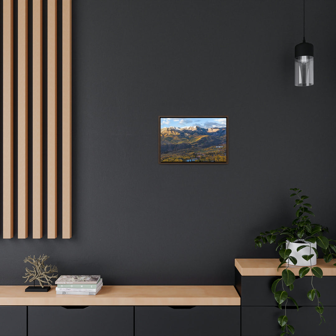 Glowing Mountainside - Canvas with Frame