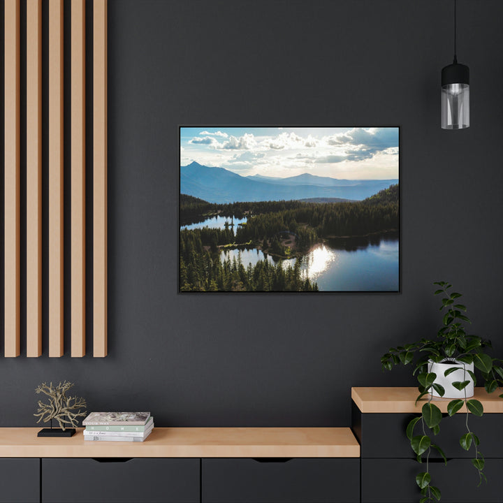 Cool Mountain Lakes - Canvas with Frame