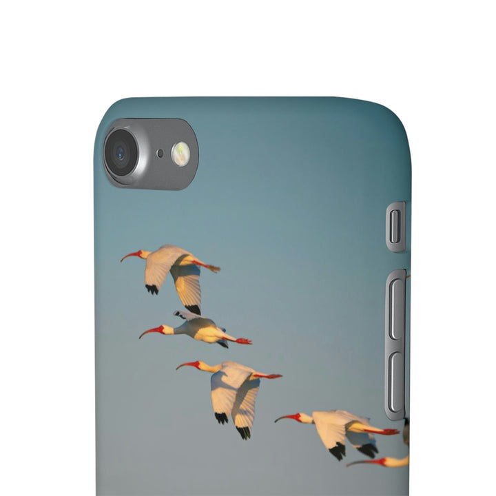 White Ibis in Flight - Phone Case