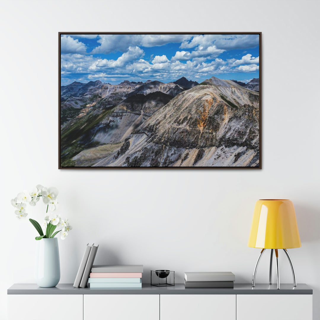 Imogene Pass From the Air - Canvas with Frame