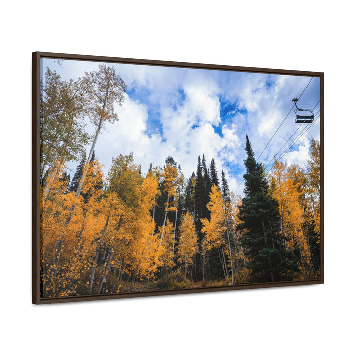 Chairlift in Suspension - Canvas with Frame