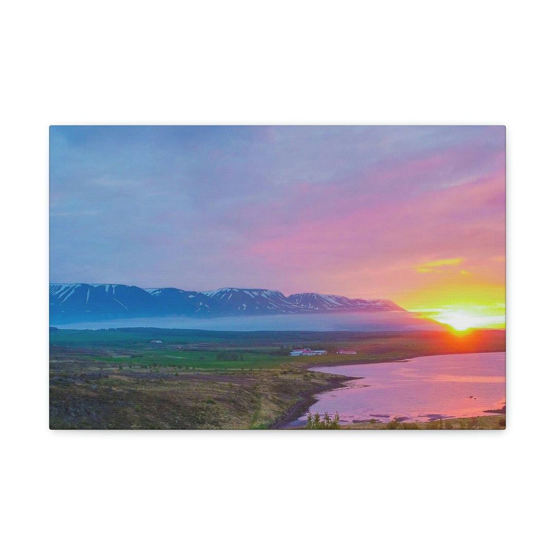 Sunset Over the Fjord Part 2 - Canvas