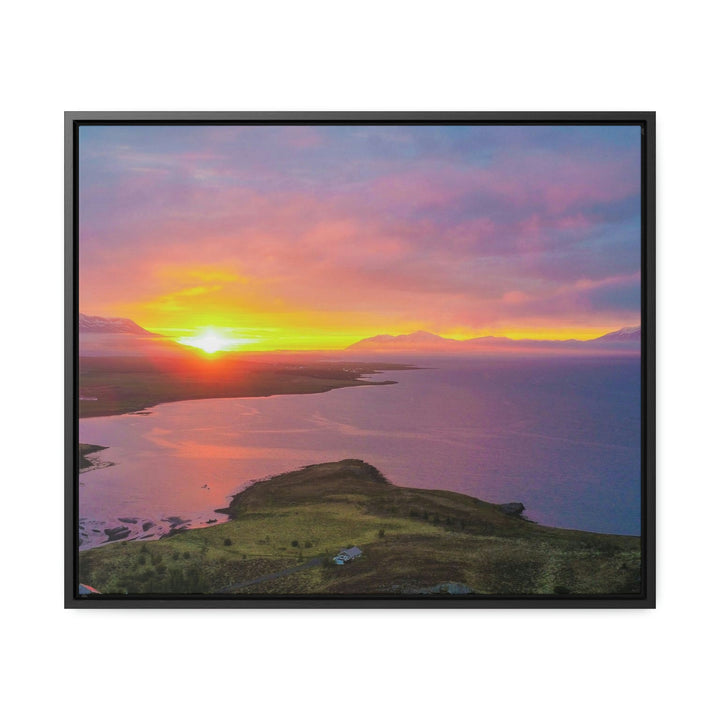 Sunset Over the Fjord Part 1 - Canvas with Frame