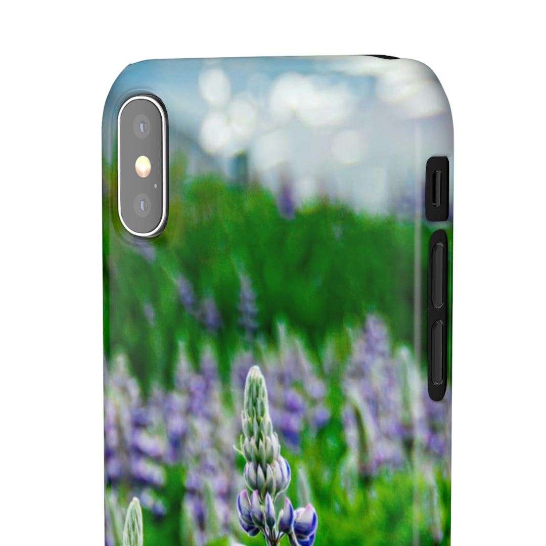 Glowing Lupin with Mountains - Phone Case