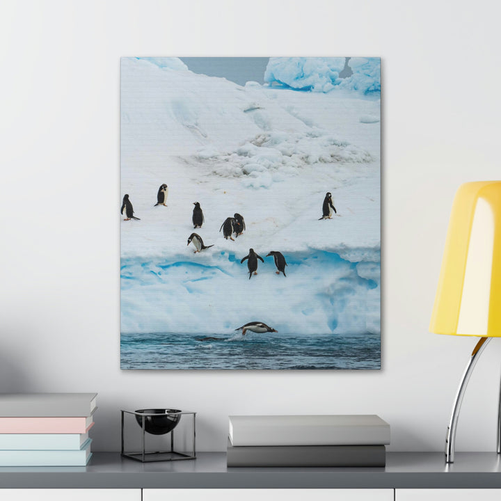 Porpoising Penguin - Canvas