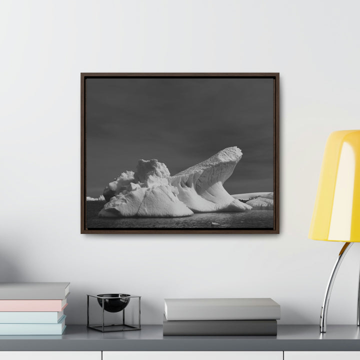 The Angles of an Iceberg in Black and White - Canvas with Frame