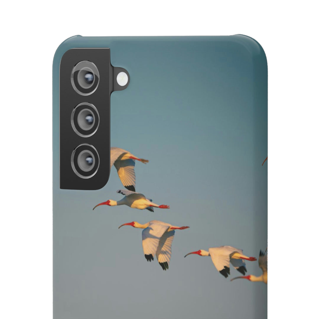 White Ibis in Flight - Phone Case