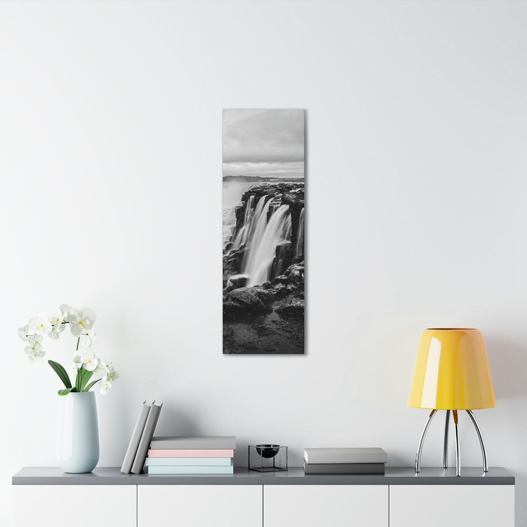 Selfoss in Black and White - Canvas