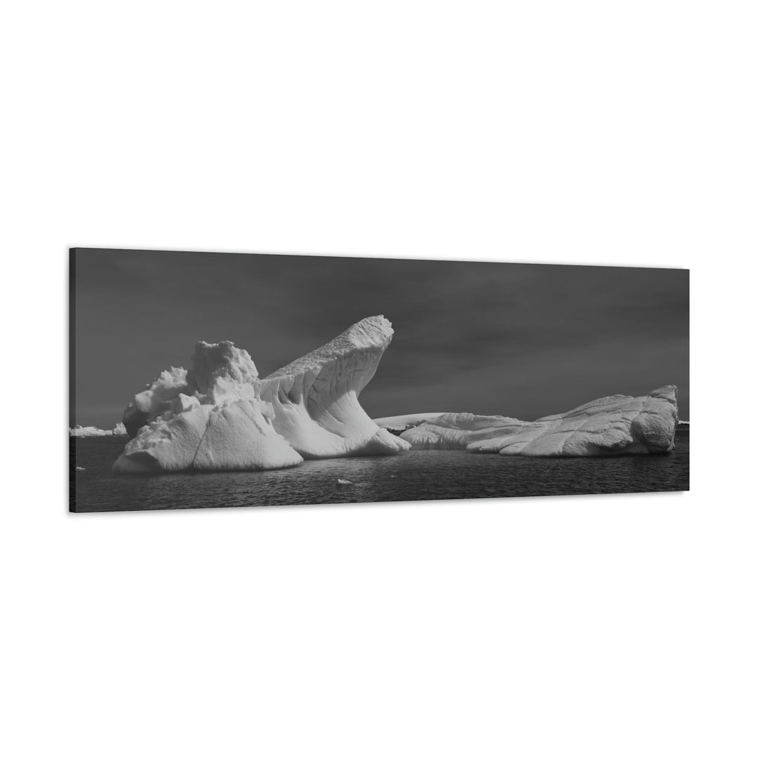 The Angles of an Iceberg in Black and White - Canvas