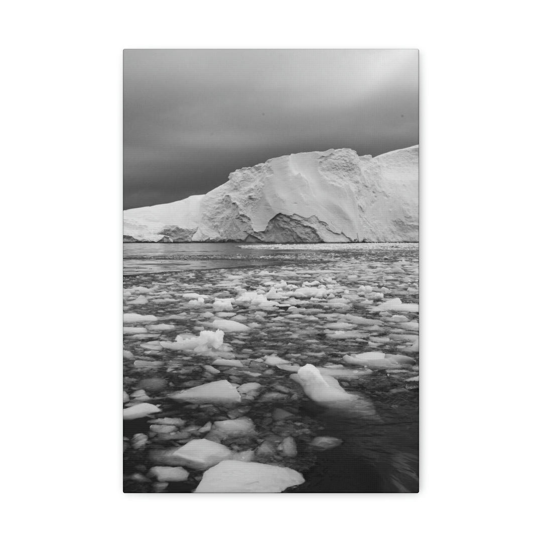 Lane of Ice In Black and White - Canvas