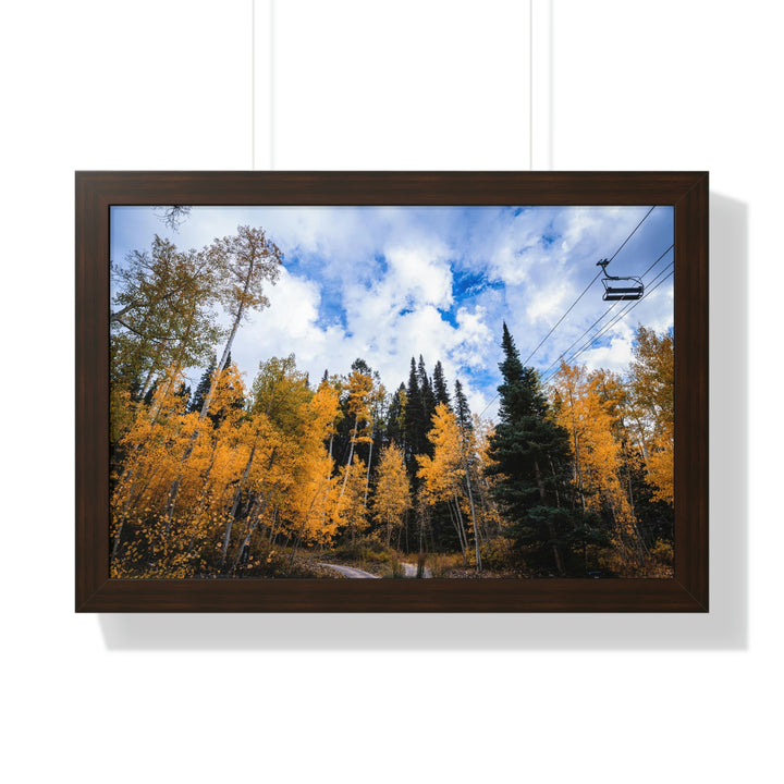 Chairlift in Suspension - Framed Print