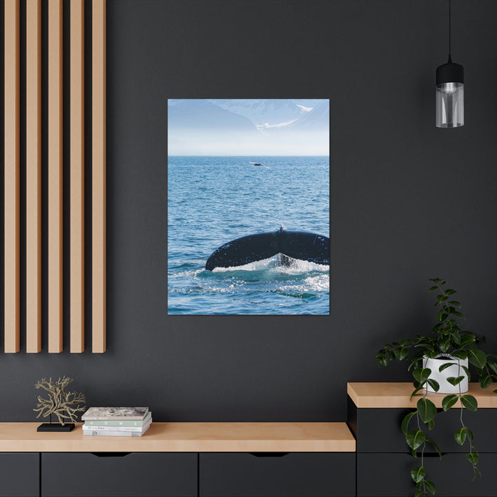 A Whale and A Mountain - Canvas