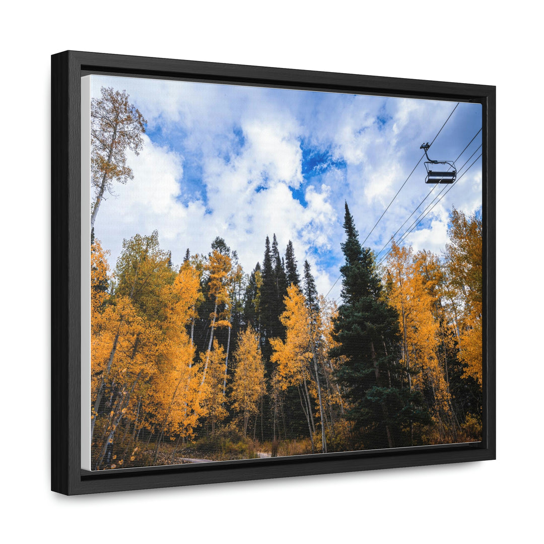 Chairlift in Suspension - Canvas with Frame