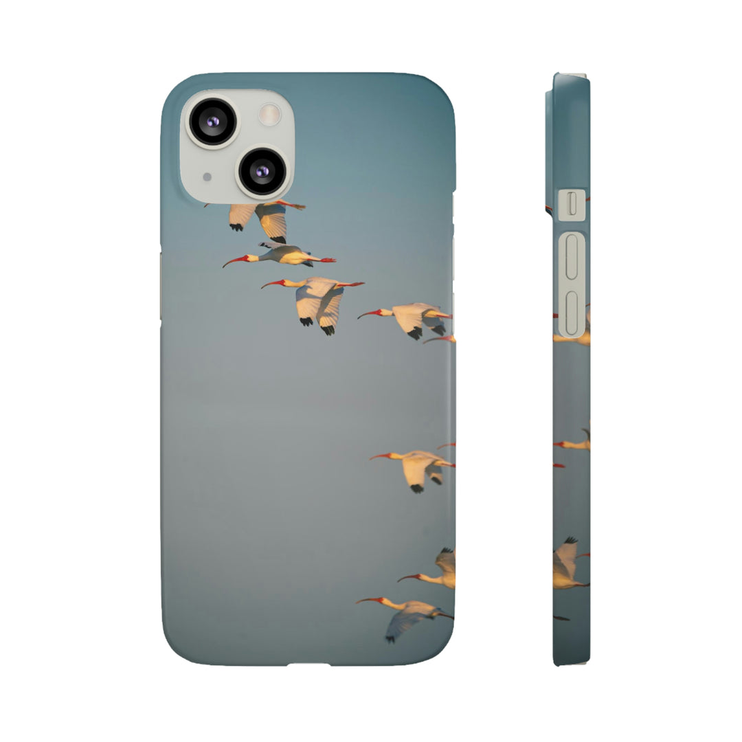 White Ibis in Flight - Phone Case