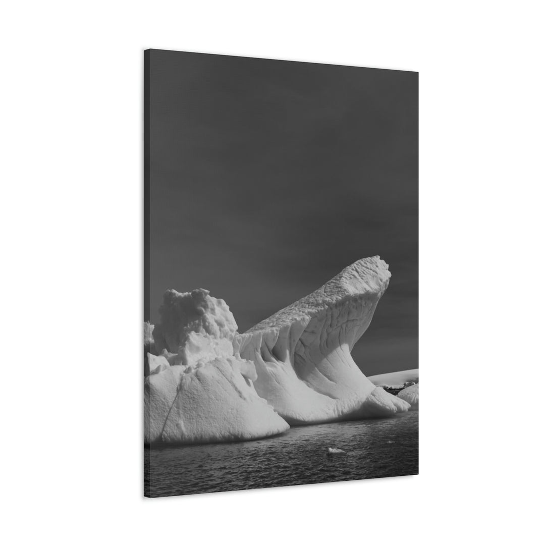 The Angles of an Iceberg in Black and White - Canvas