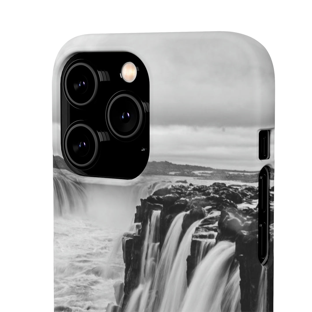 Selfoss in Black and White - Phone Case