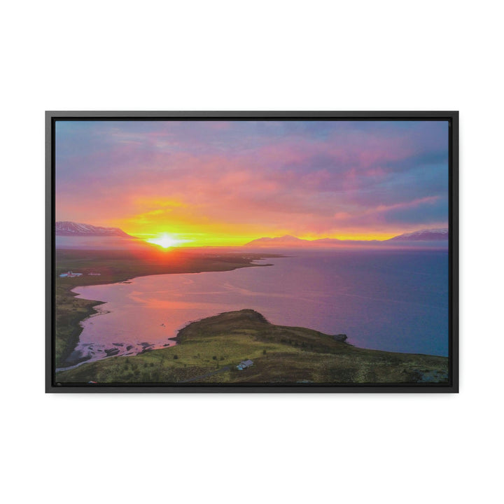 Sunset Over the Fjord Part 1 - Canvas with Frame